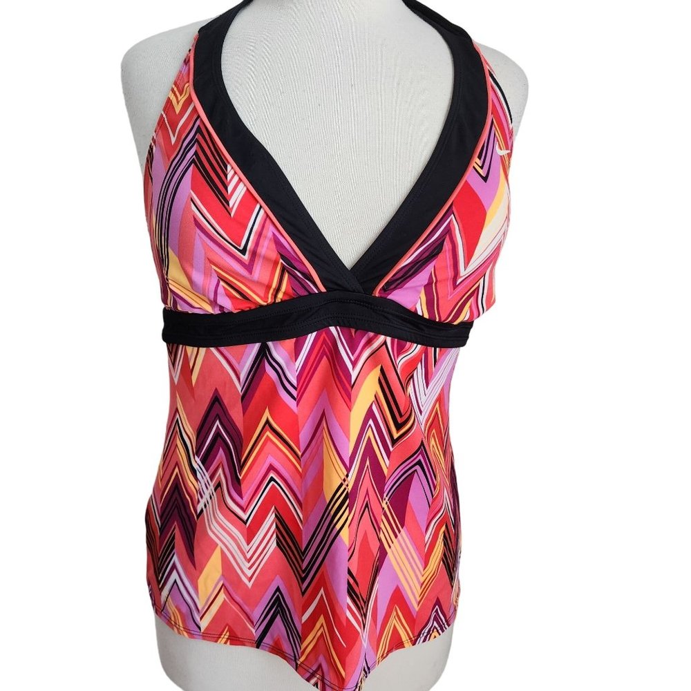 NIKE womens halter tankini swim top size 14